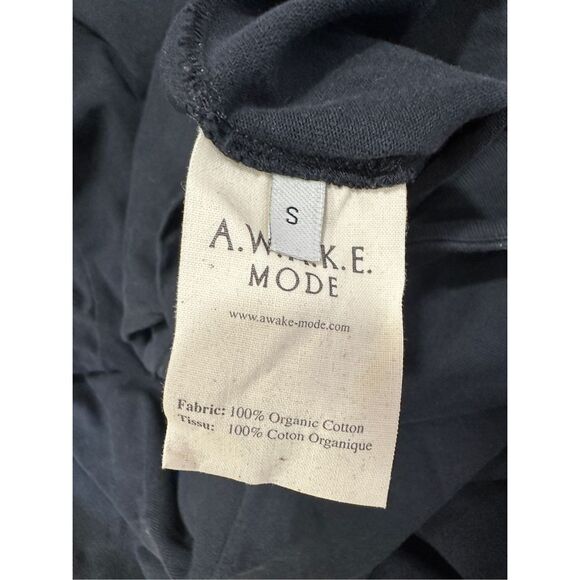 NWT AWAKE Mode Button Front Cutout Organic Cotton-Jersey Maxi Dress Black Small - Picture 10 of 11